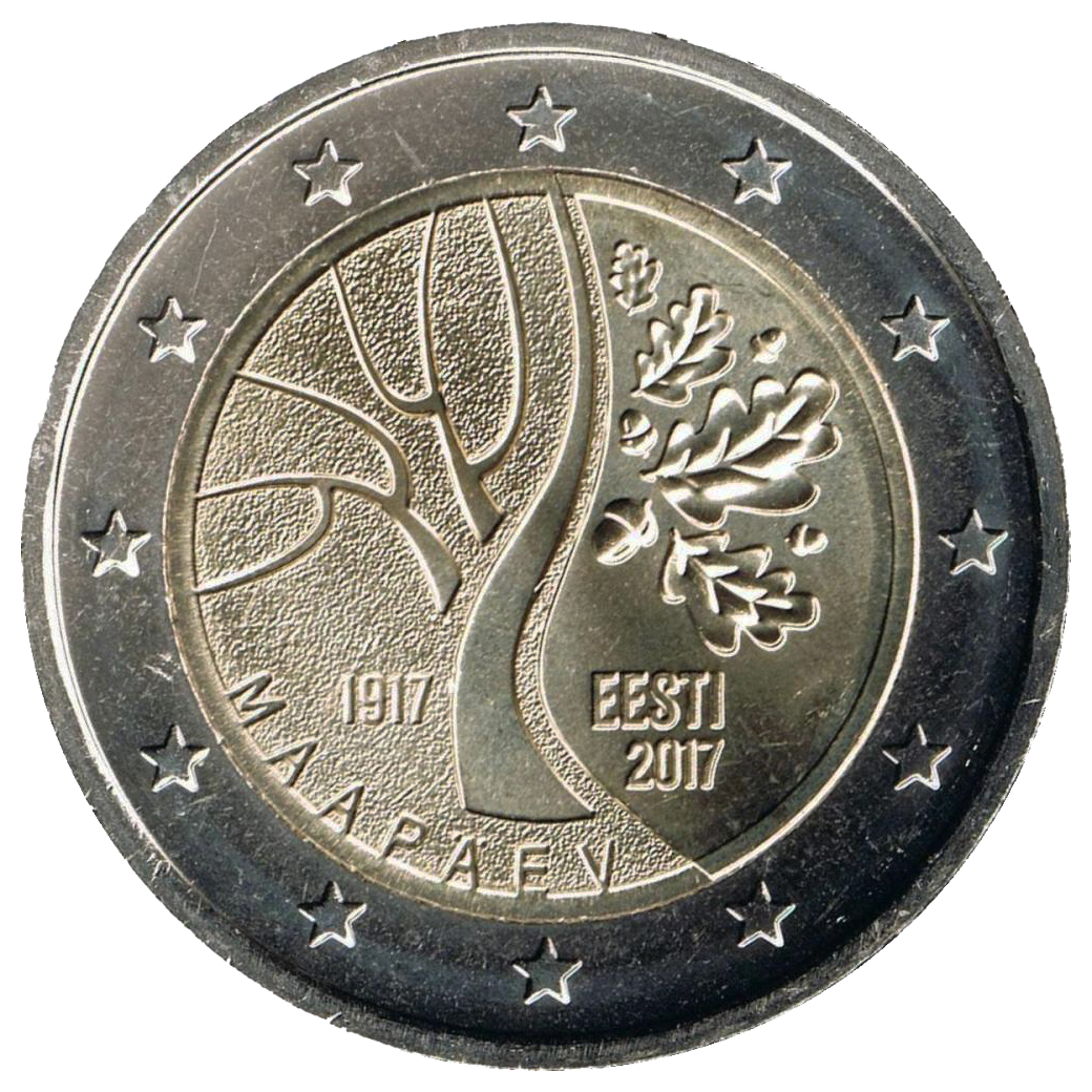 2 euros conmemorativa Camino a la Independencia de Estonia Año 2017